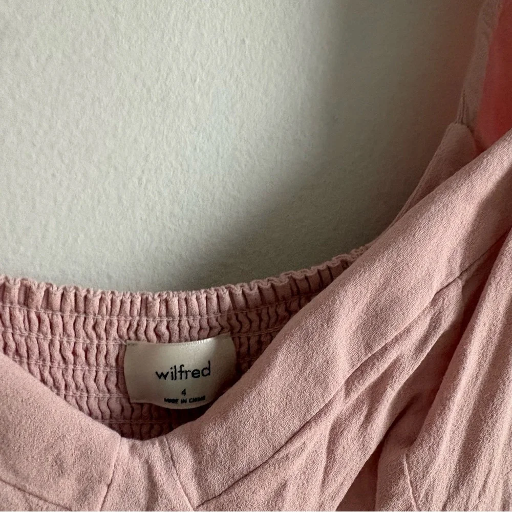 Aritzia Wilfred Sz 4 Novella Light Pink Feminine Romantic Dress - Picture 3 of 10
